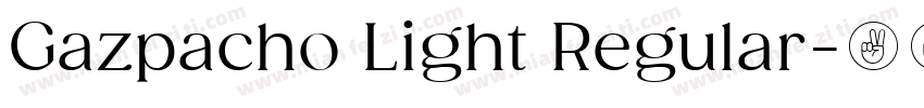 Gazpacho Light Regular字体转换
